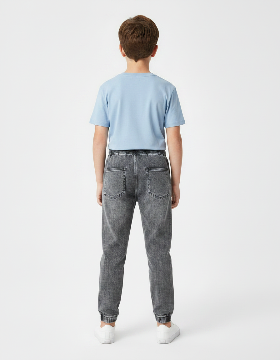 Pantalon Gris Jean Jogger Décontracté Garçon - vue 2