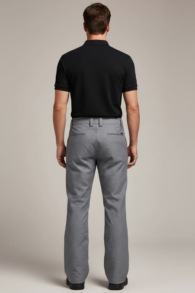 Pantalon Ski Gris Chiné - Polyester - vue 2