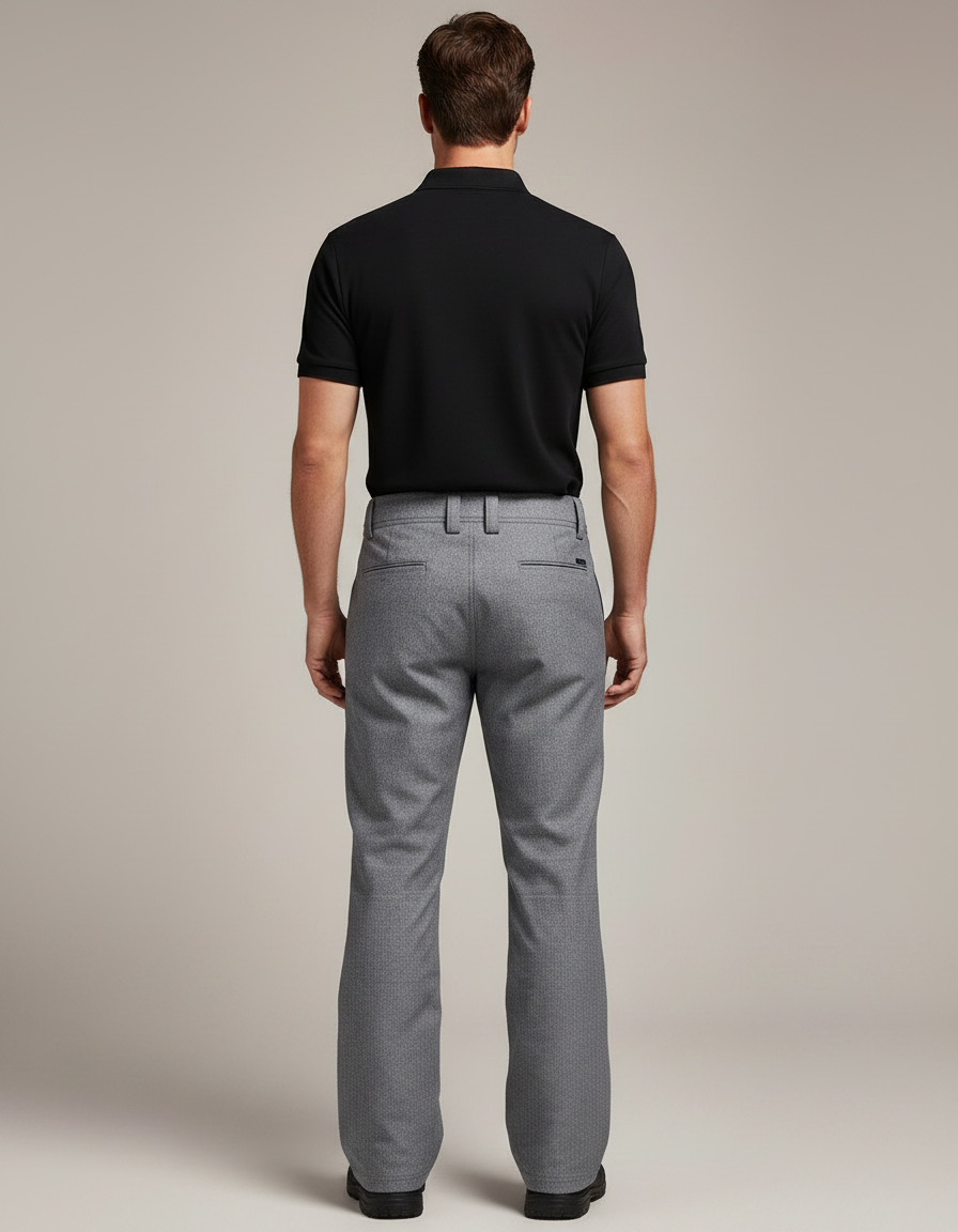 Pantalon Ski Gris Chiné - Polyester - vue 2