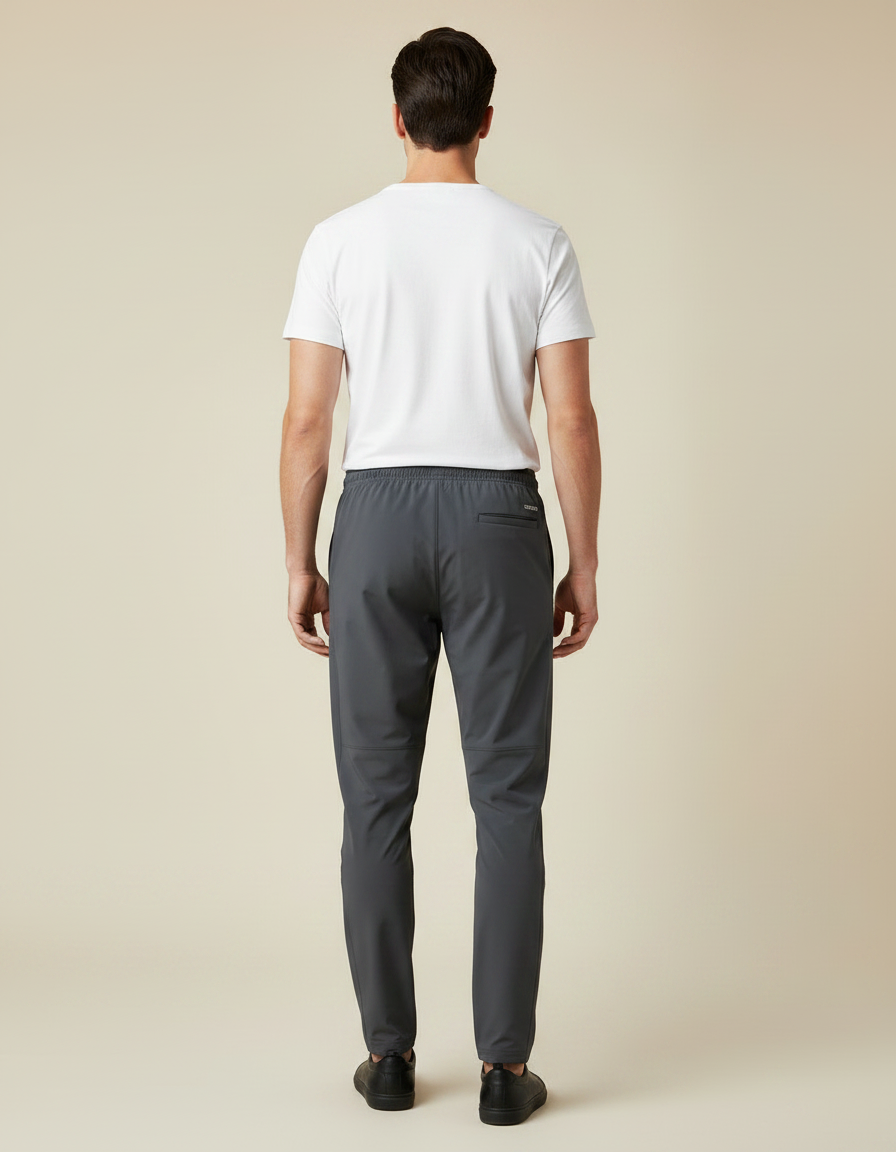 Pantalon Gris Léger Respirant Extensible Sport Homme - Polyester - vue 2