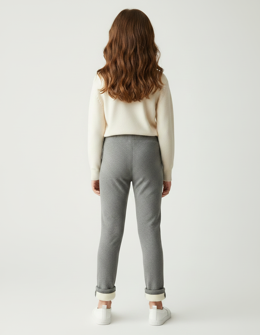 Pantalon Gris Molletonné Confortable Enfant Doux - vue 2