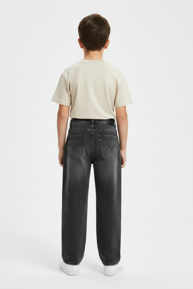 Pantalon Gris Jean Ample Décontracté Enfant - vue 2