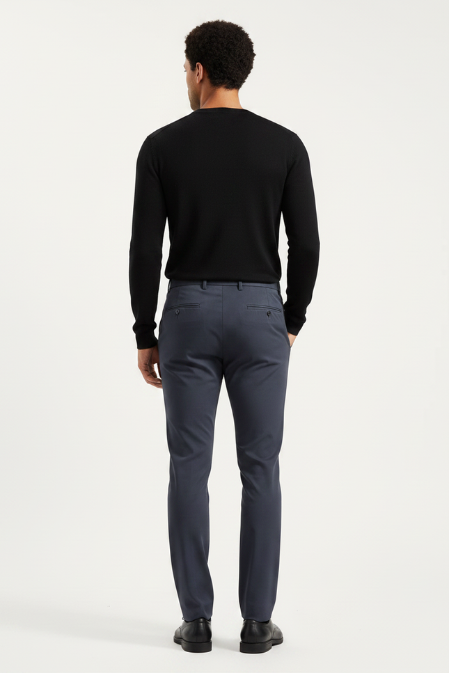 Pantalon Costume Gris Anthracite - Gabardine - vue 2
