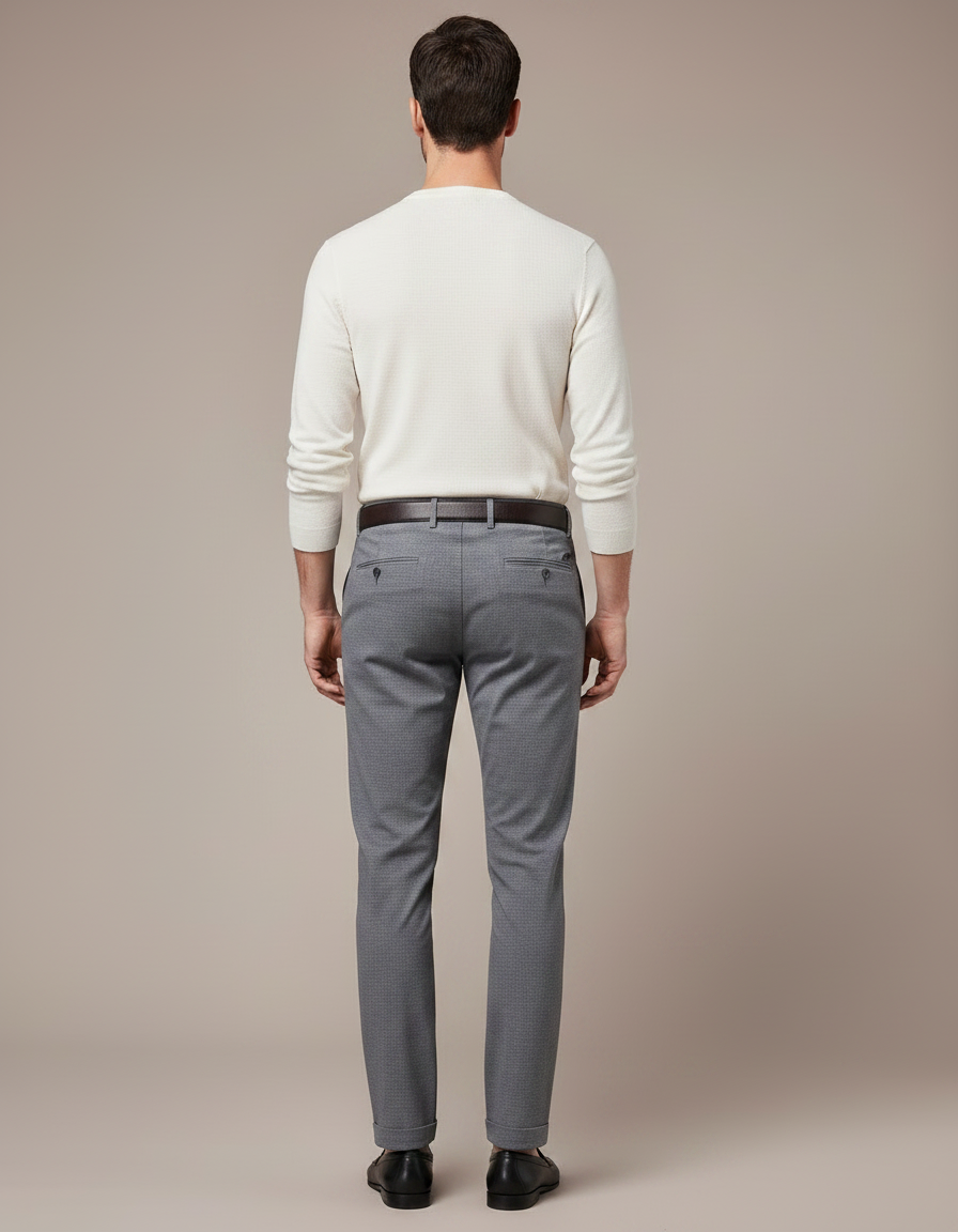 Pantalon Slim Homme Gris - Polyester - vue 2