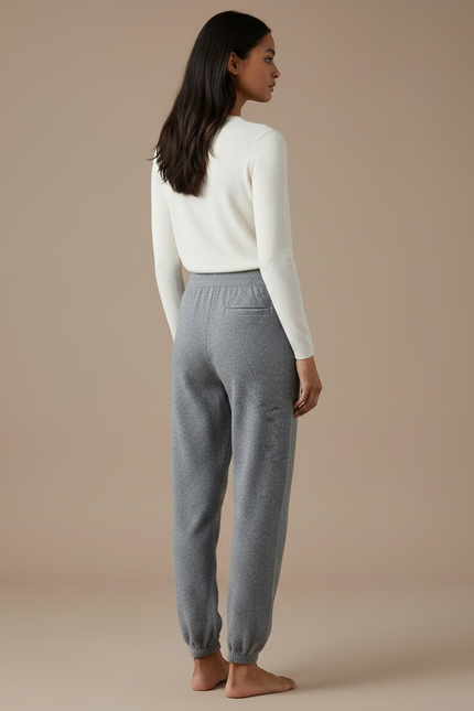 Pantalon Pyjama Gris - Molleton - vue 2