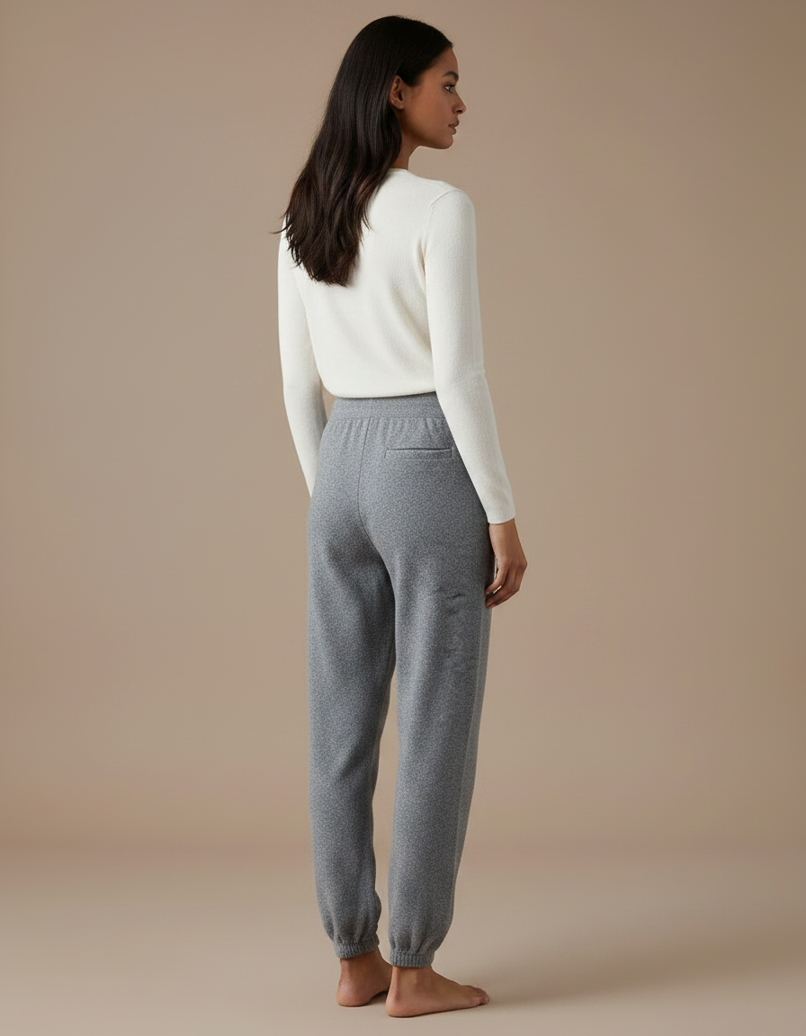 Pantalon Pyjama Gris - Molleton - vue 2