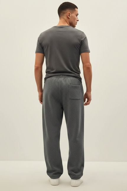 Pantalon Gris Sport Ample Décontracté Homme - Molleton - vue 2
