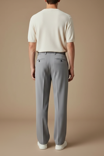 Pantalon À Pince Gris - Polyester - vue 2