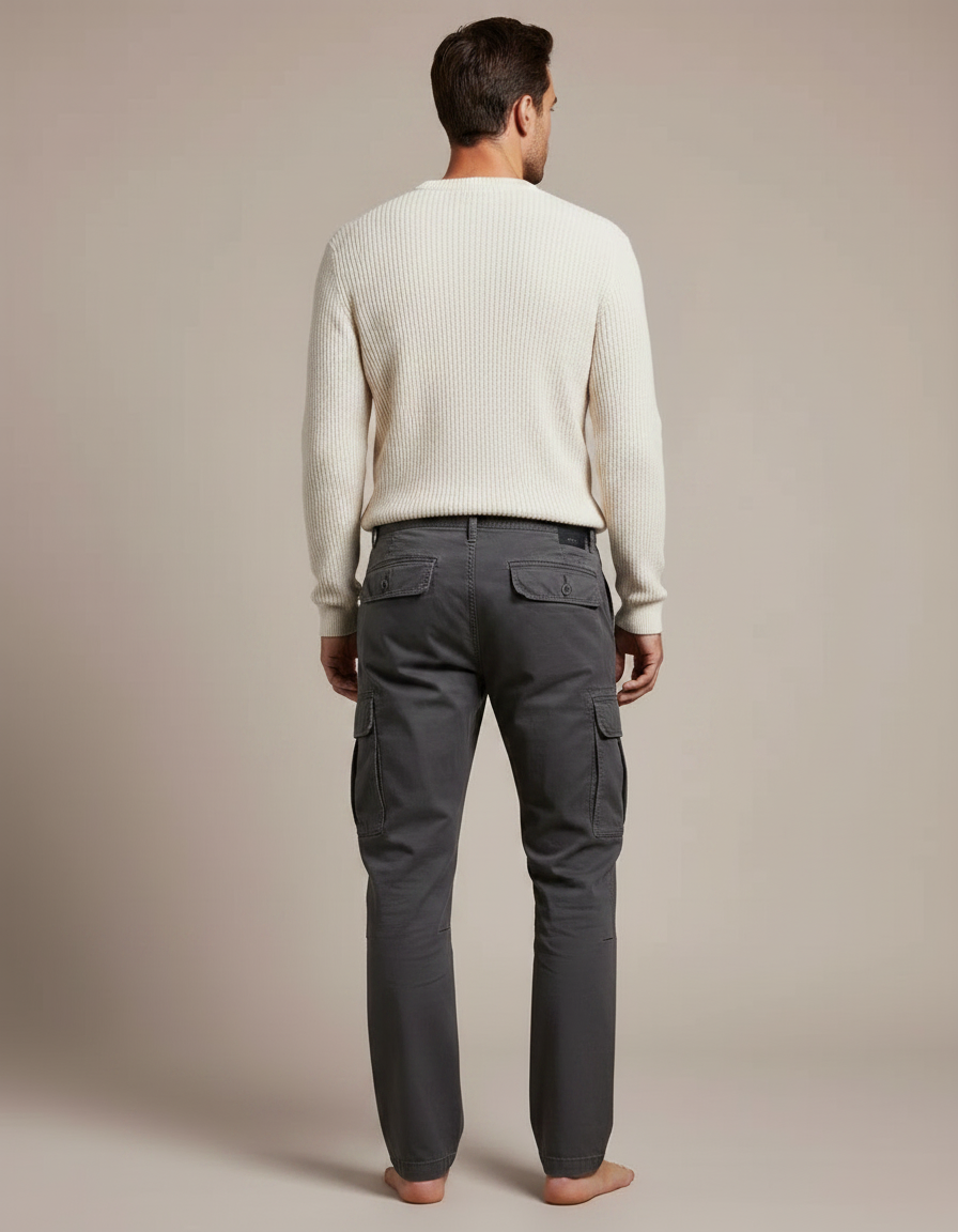 Pantalon De Travail Homme Gris - Toile - vue 2