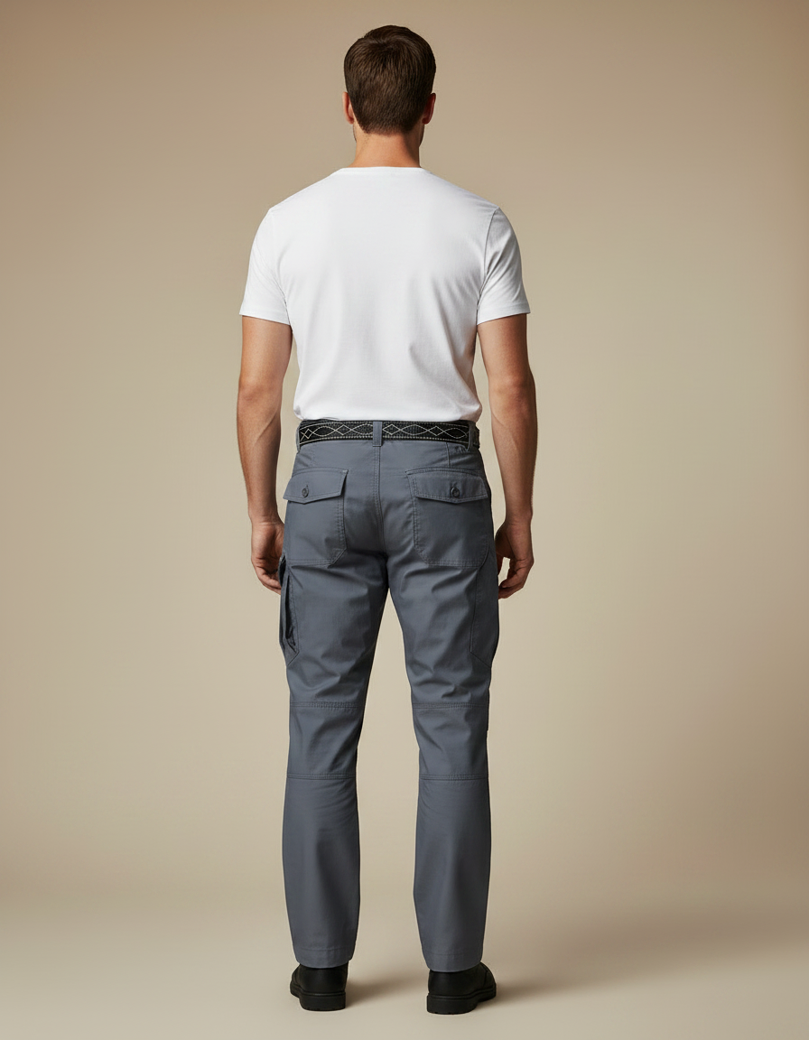 Pantalon Uniforme Gris - Gabardine - vue 2