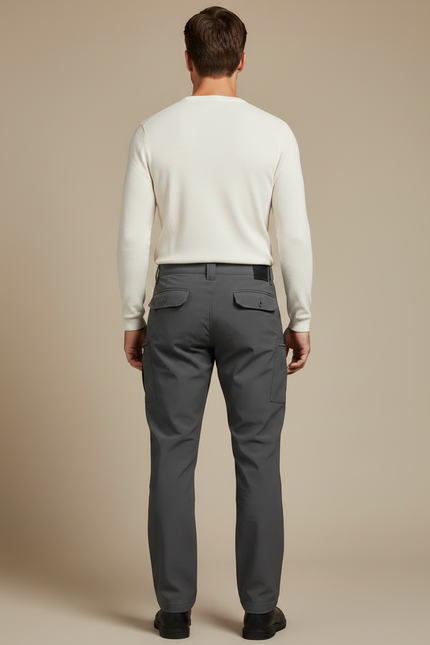 Pantalon Gris Cargo Tactique Décontracté Homme Robuste - Polyester - vue 2
