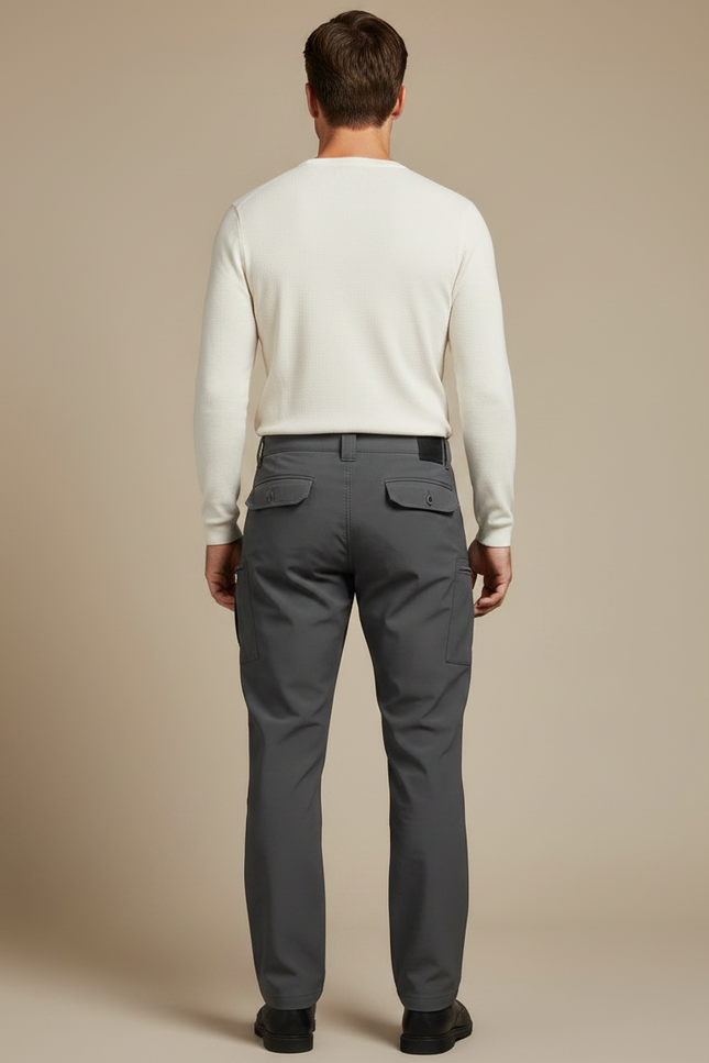 Pantalon Gris Cargo Tactique Décontracté Homme Robuste - Polyester - vue 2