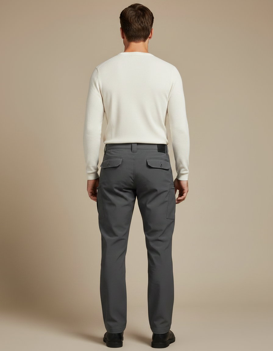 Pantalon Gris Cargo Tactique Décontracté Homme Robuste - Polyester - vue 2