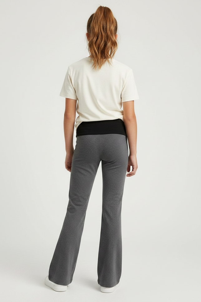 Pantalon Gris Évasé Confortable Sport Fille - Maille - vue 2