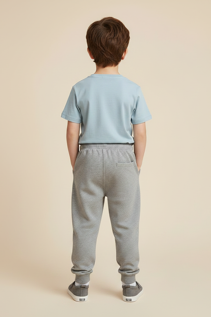 Pantalon Gris Molletonné Enfant Décontracté Sport Monstre - vue 2