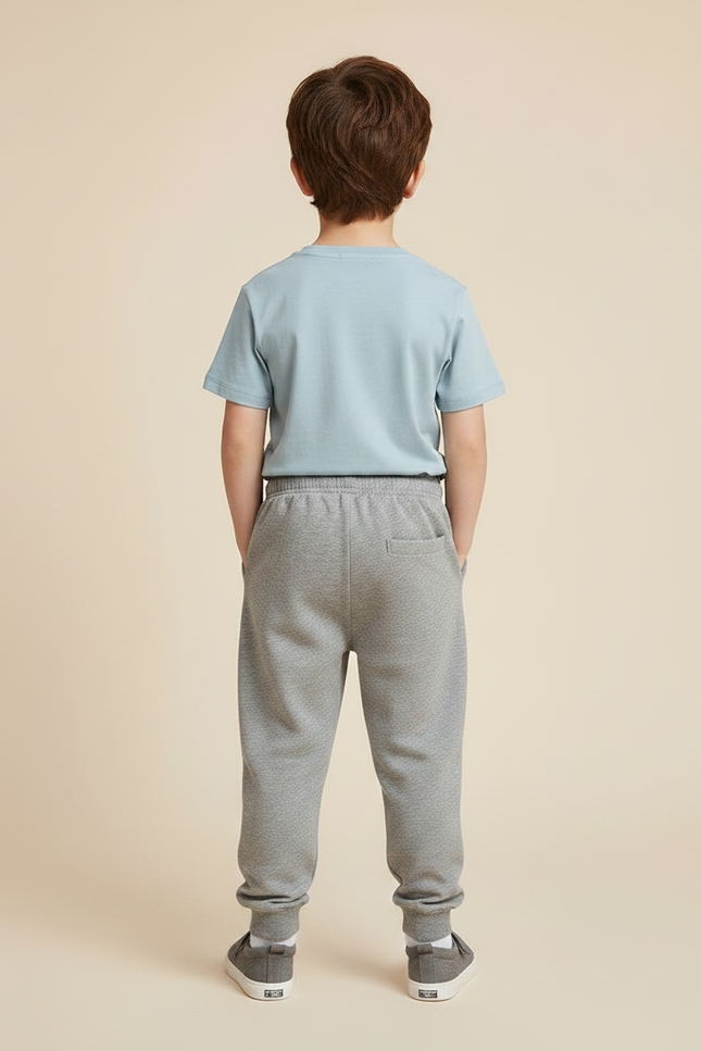 Pantalon Gris Molletonné Enfant Décontracté Sport Monstre - vue 2