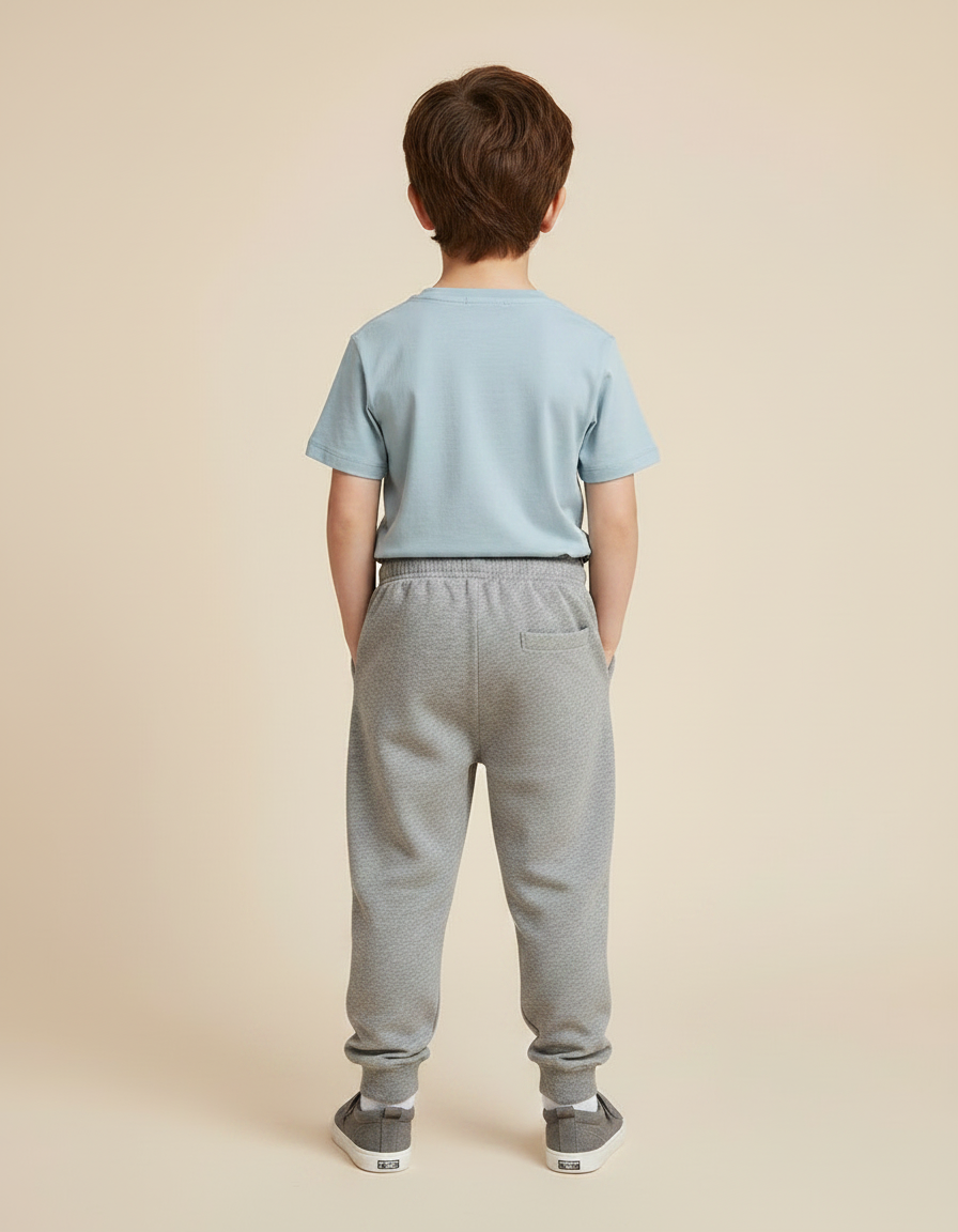 Pantalon Gris Molletonné Enfant Décontracté Sport Monstre - vue 2