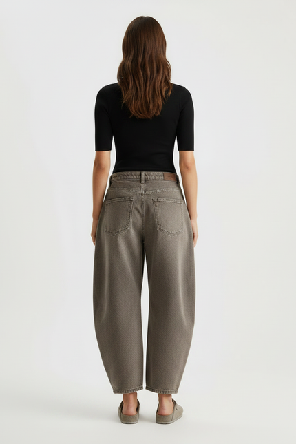 Pantalon Gris Baggy Denim Décontracté Femme - Jean - vue 2