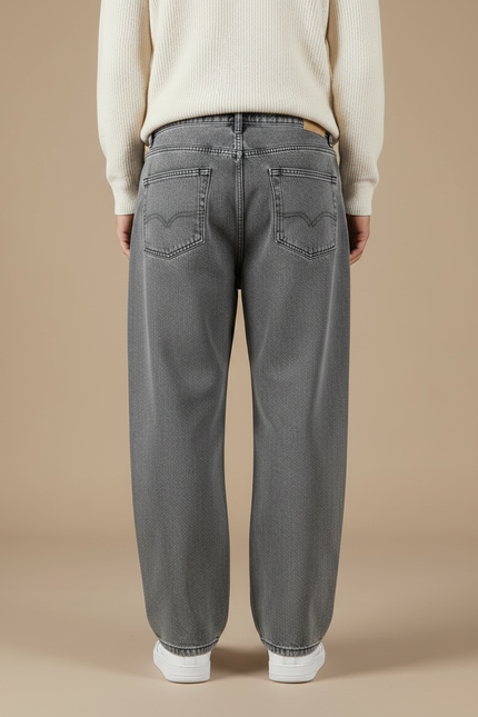Pantalon Gris Ample Décontracté Jean Homme - vue 2