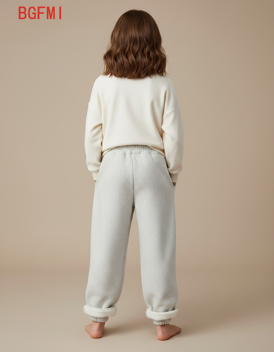 Pantalon Barrel Gris - Molleton - vue 2