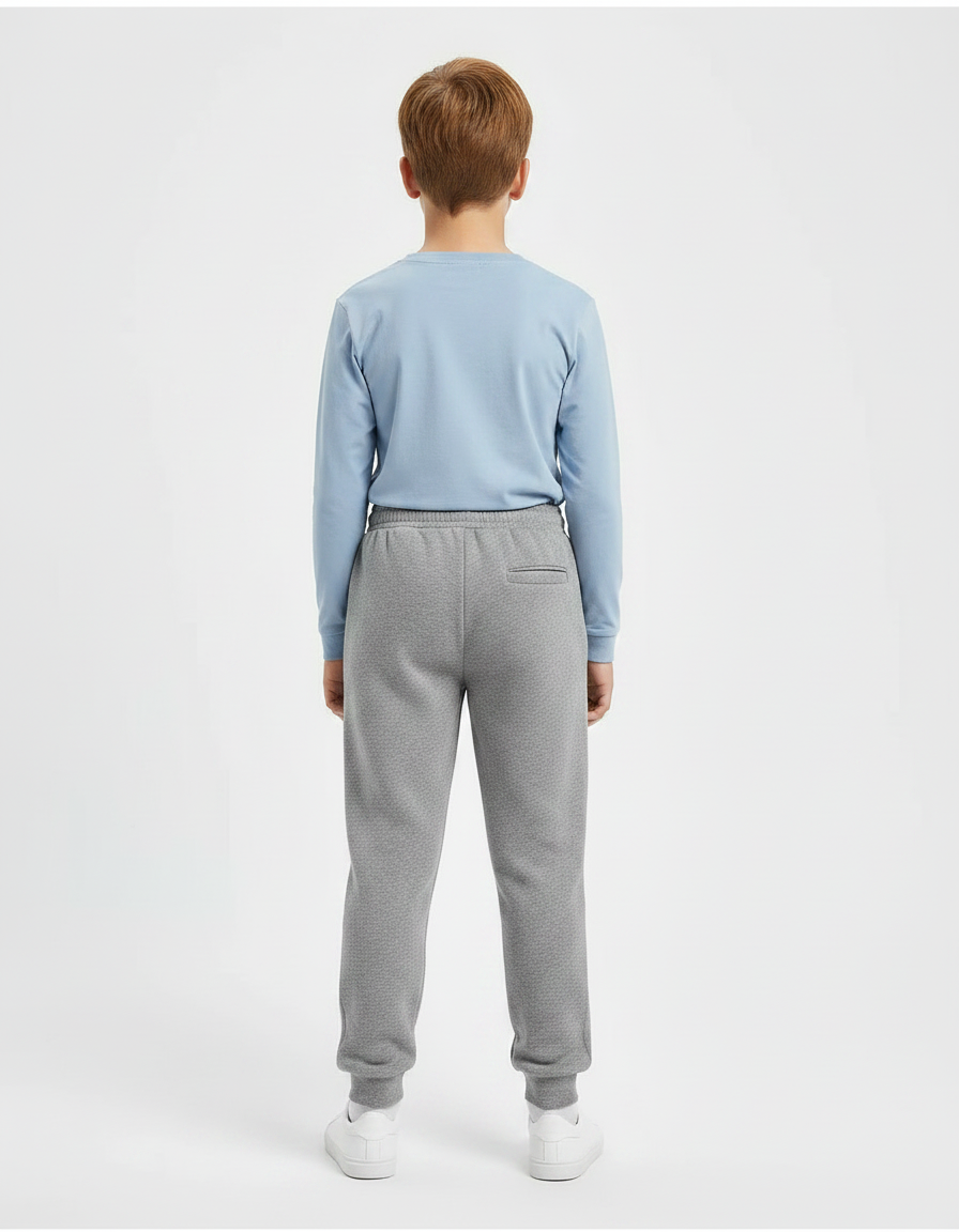 Pantalon Gris Molletonné Sport Enfant Confortable - vue 2