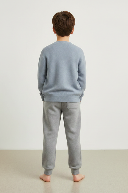 Pantalon Gris Molletonné Confortable Ample Enfant - vue 2