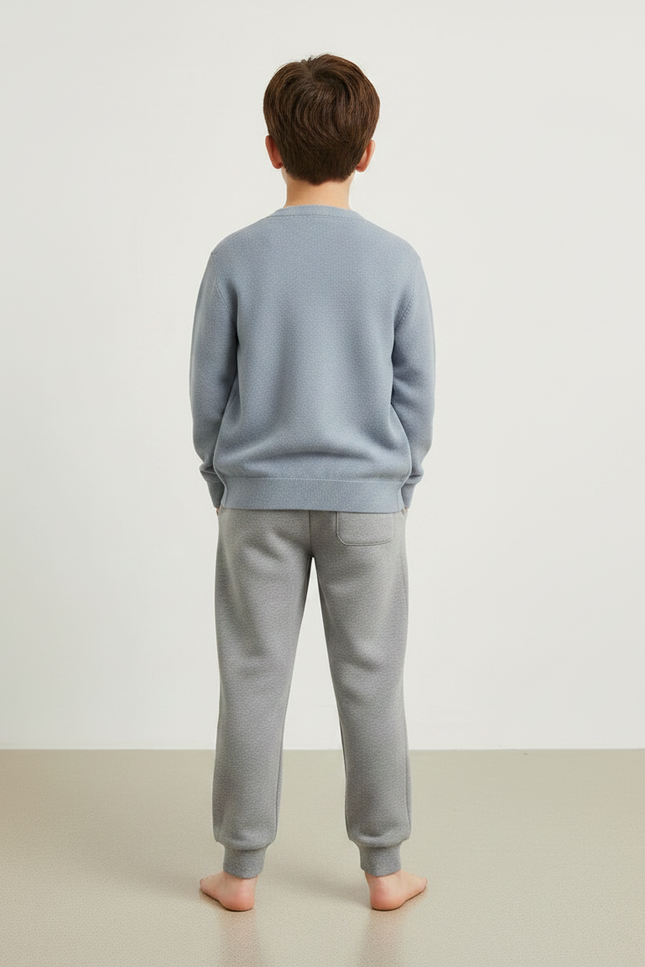 Pantalon Gris Molletonné Confortable Ample Enfant - vue 2