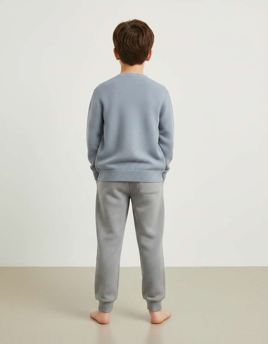 Pantalon Gris Molletonné Confortable Ample Enfant - vue 2