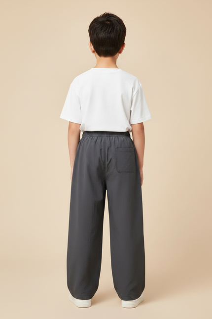 Pantalon Gris Ample Décontracté Enfant Sport Coton - Polyester - vue 2