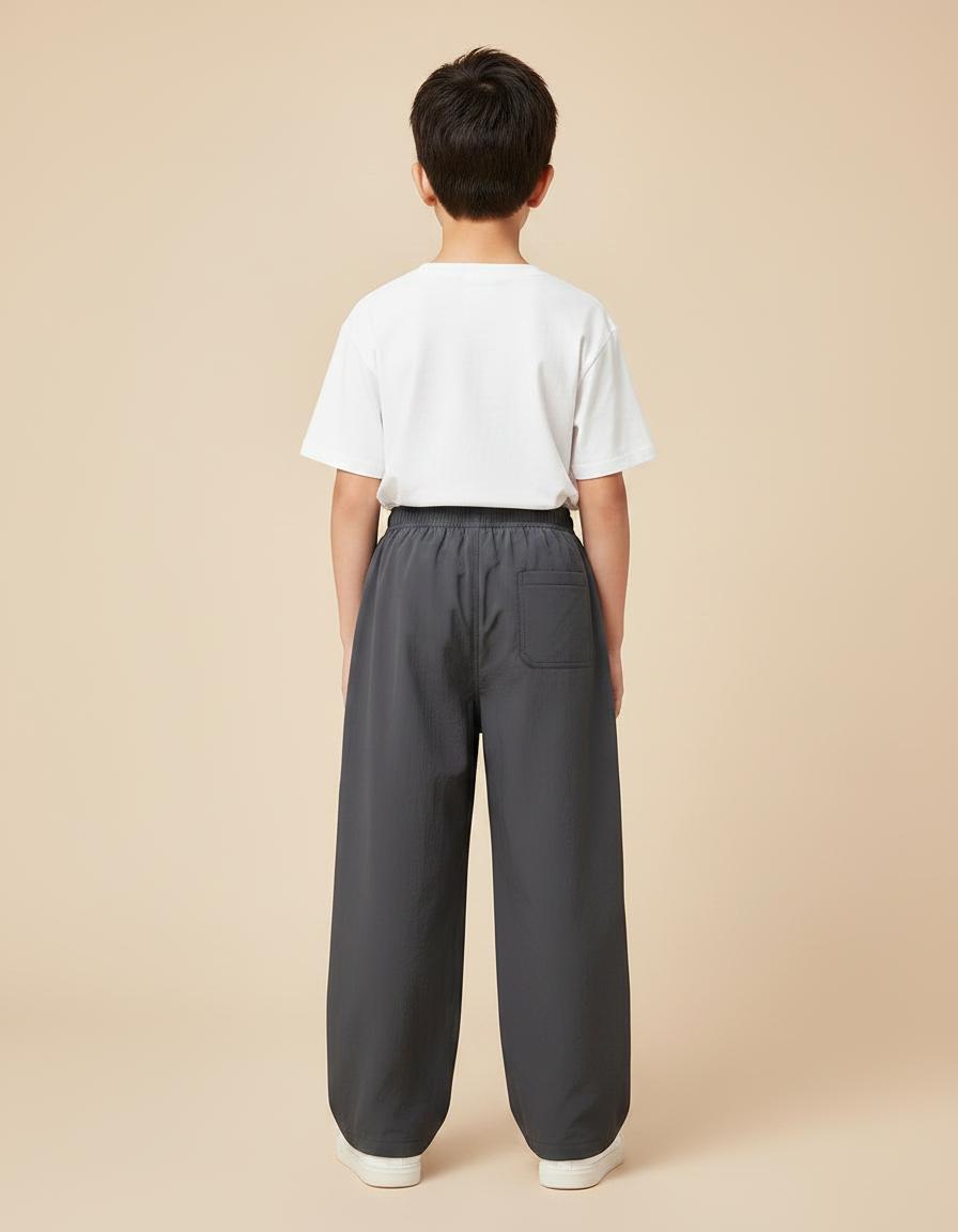 Pantalon Gris Ample Décontracté Enfant Sport Coton - Polyester - vue 2