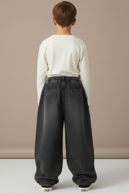 Pantalon De Travail Gris Et Noir - Jean - vue 2