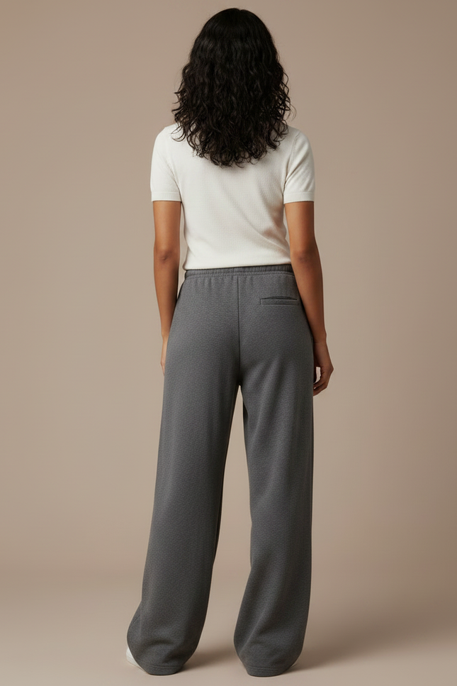 Pantalon Gris Sport Ample Décontracté Confortable Cordon - Molleton - vue 2