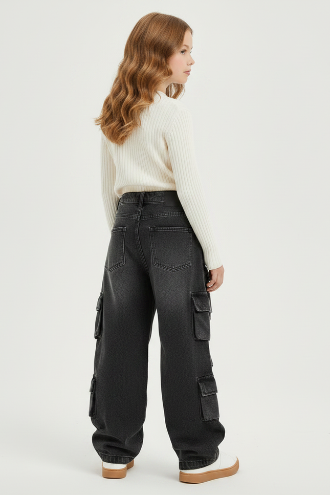 Pantalon Cargo Militaire Gris - Jean - vue 2