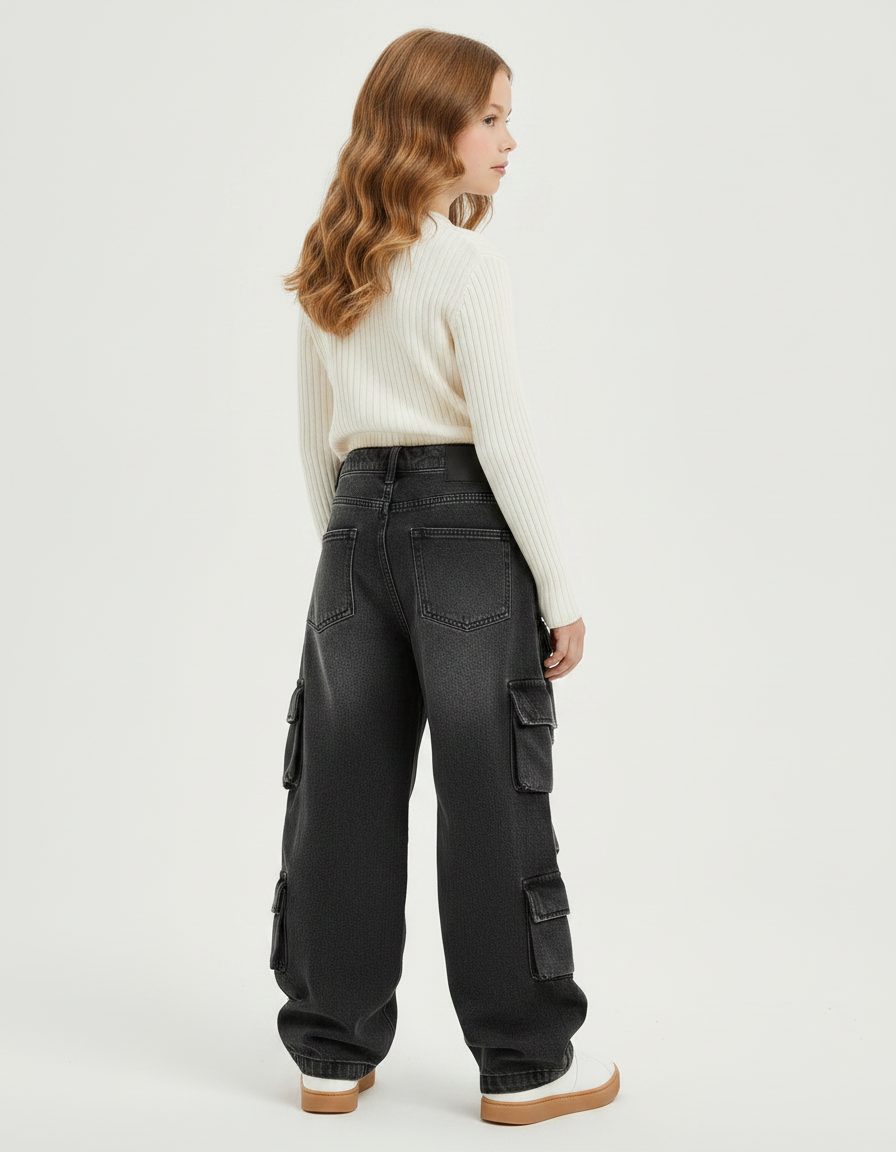 Pantalon Cargo Militaire Gris - Jean - vue 2