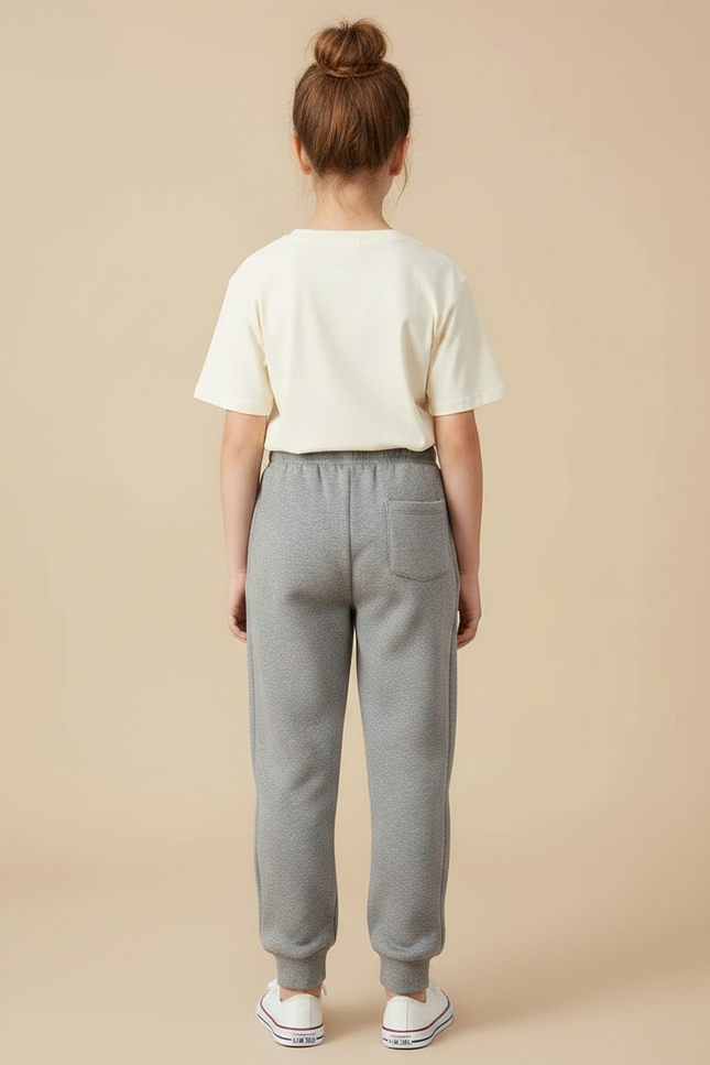 Pantalon Gris Molletonné Confortable Jogging Enfant - vue 2