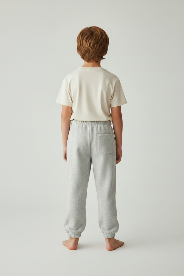 Pantalon Gris Molletonné Confortable Enfant Sport - vue 2