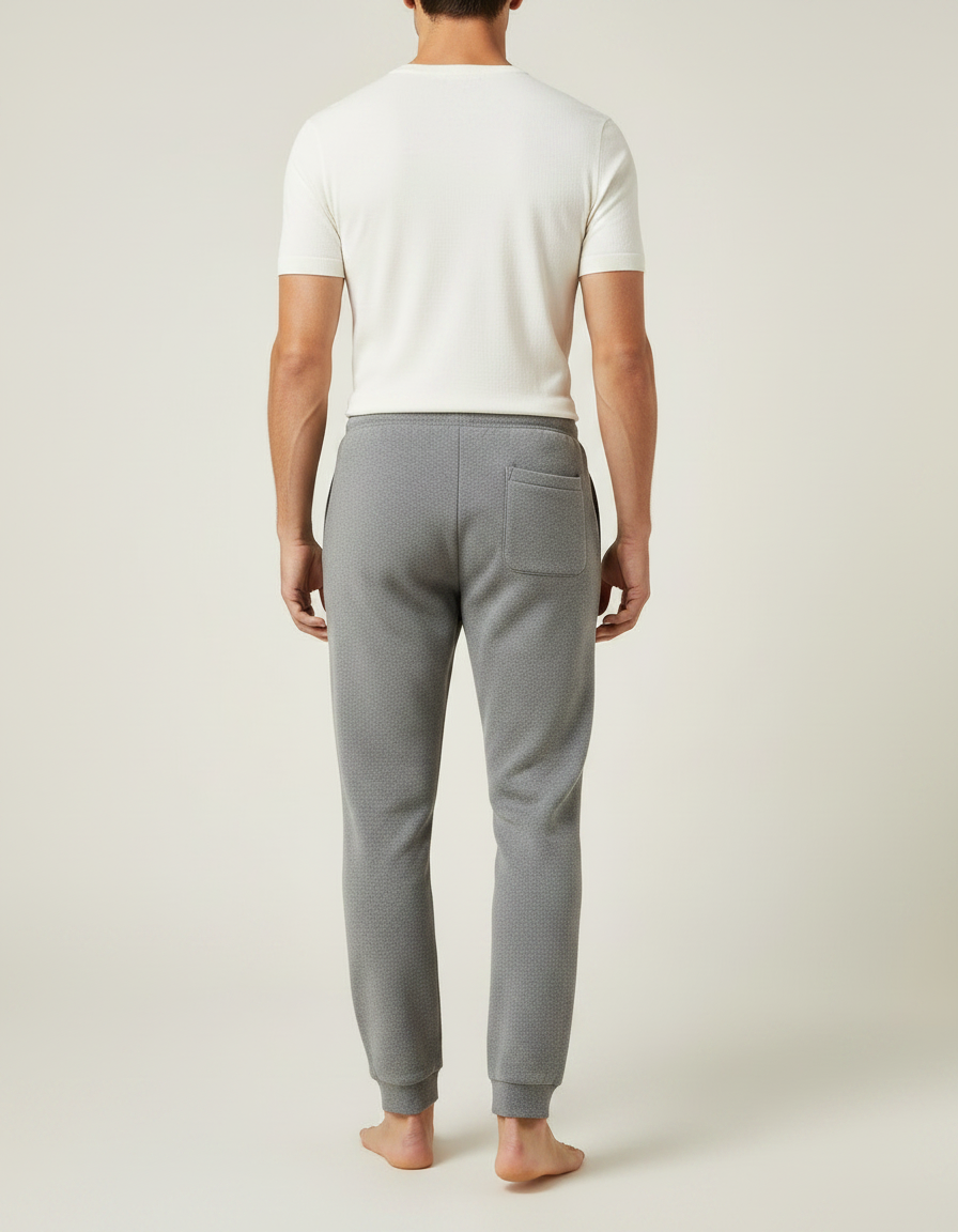 Pantalon Gris Molletonné, Décontracté, Homme, Confortable - vue 2