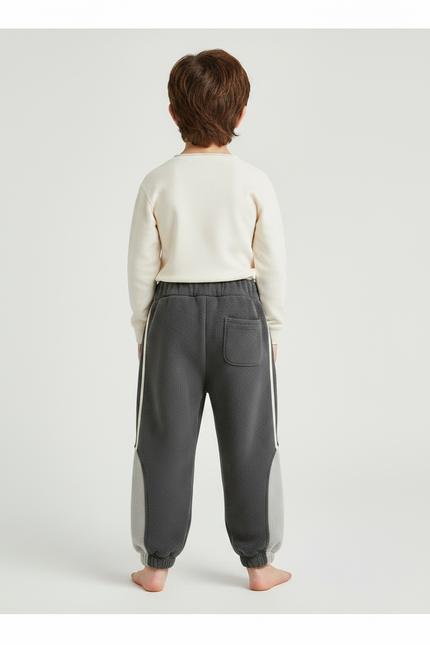 Pantalon Gris Molletonné Sport Ample Enfant - vue 2