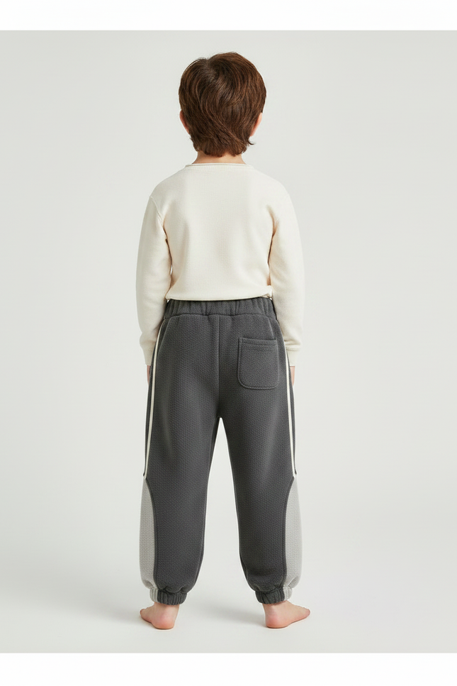 Pantalon Gris Molletonné Sport Ample Enfant - vue 2