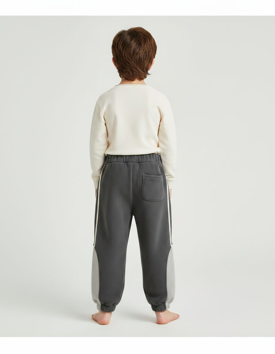 Pantalon Gris Molletonné Sport Ample Enfant - vue 2