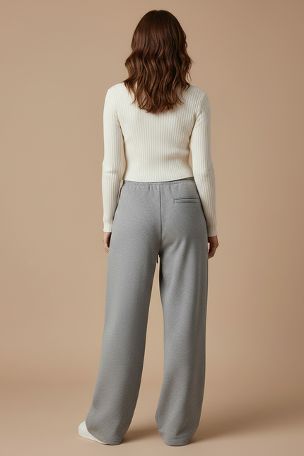 Pantalon Gris 7c30 - Molleton - vue 2