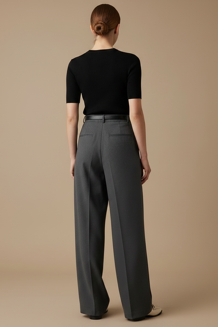 Pantalon Gris De Travail - Laine - vue 2