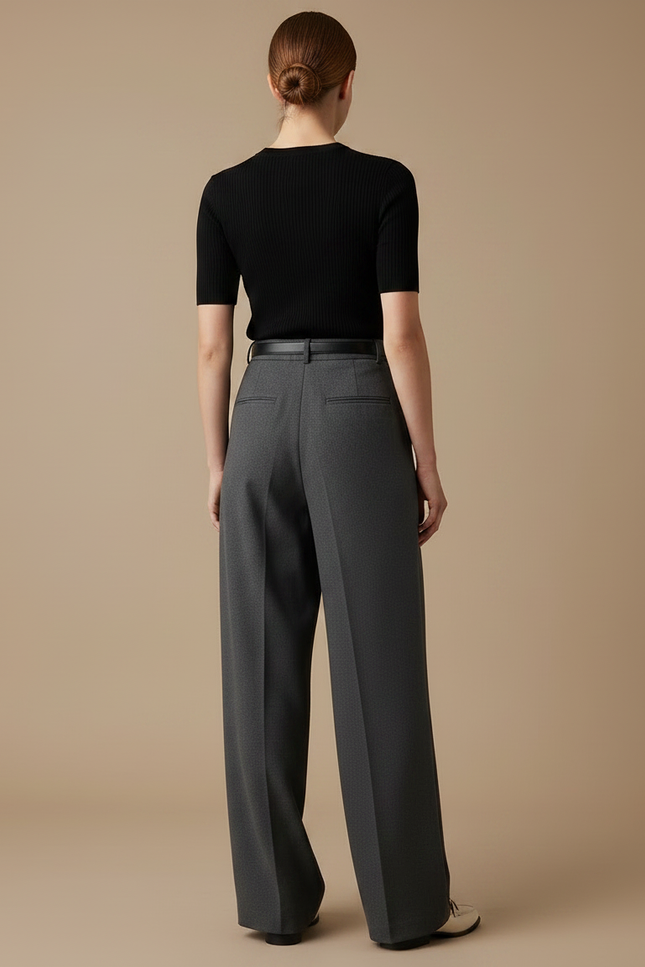 Pantalon Gris De Travail - Laine - vue 2