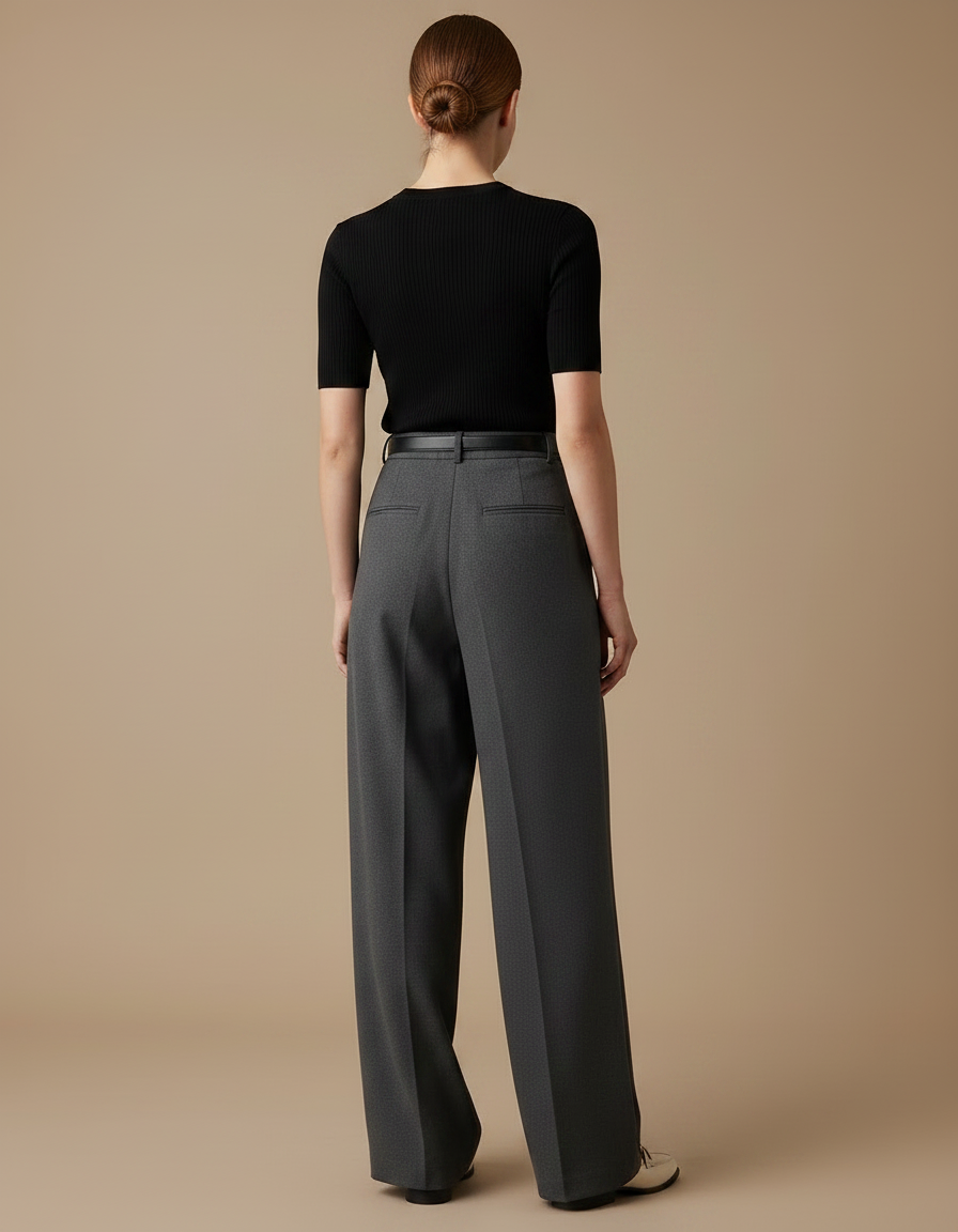 Pantalon Gris De Travail - Laine - vue 2