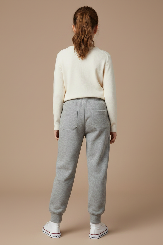 Pantalon Gris Molletonné Renne Décontracté Enfant Jogging - vue 2