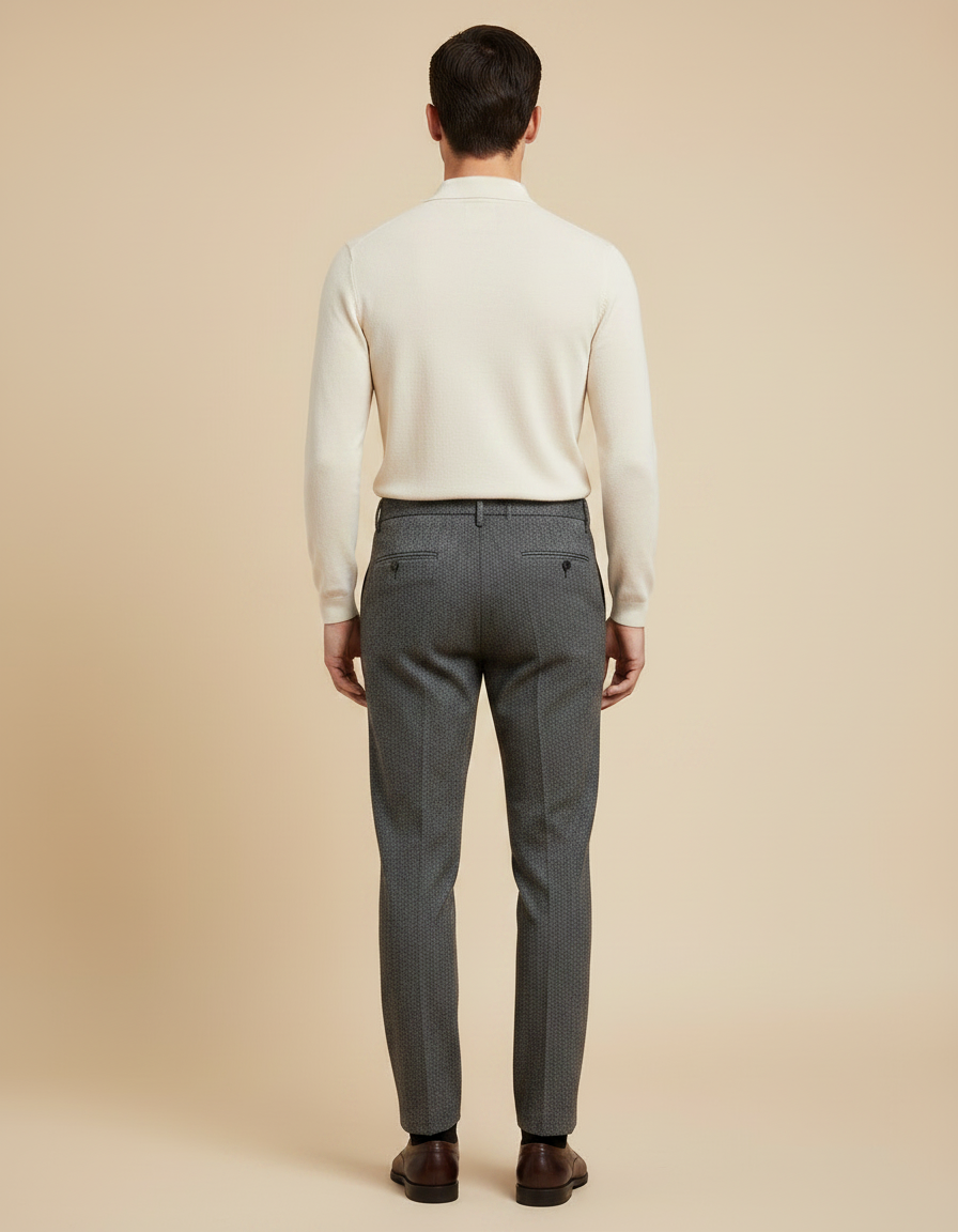 Pantalon Tweed Homme Gris - vue 2