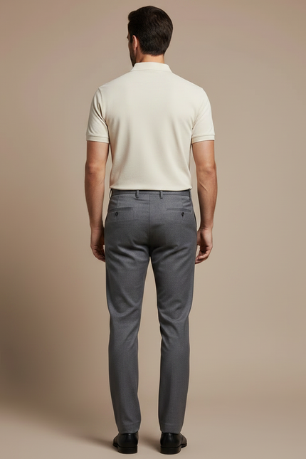 Pantalon Gris Homme Slim Habillé Formel Élégant - Gabardine - vue 2