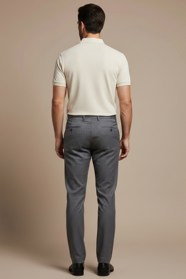 Pantalon Gris Homme Slim Habillé Formel Élégant - Gabardine - vue 2