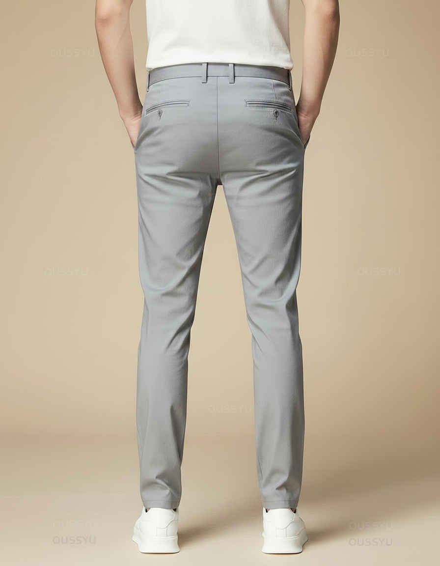 Pantalon De Ville Gris - Gabardine - vue 2
