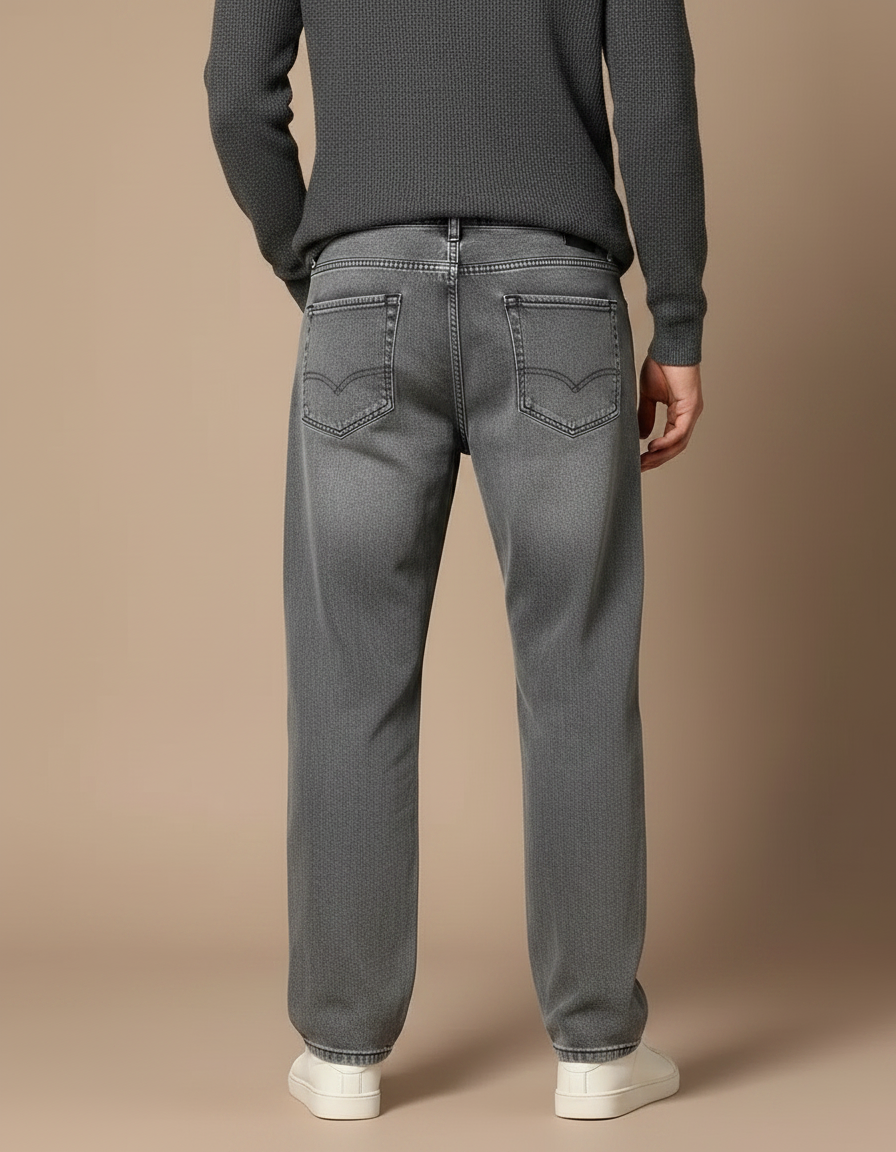 Pantalon Jean Gris Homme - vue 2